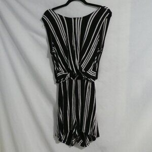 LANE TREE | medium | Black and White Striped Romper | NWOT
